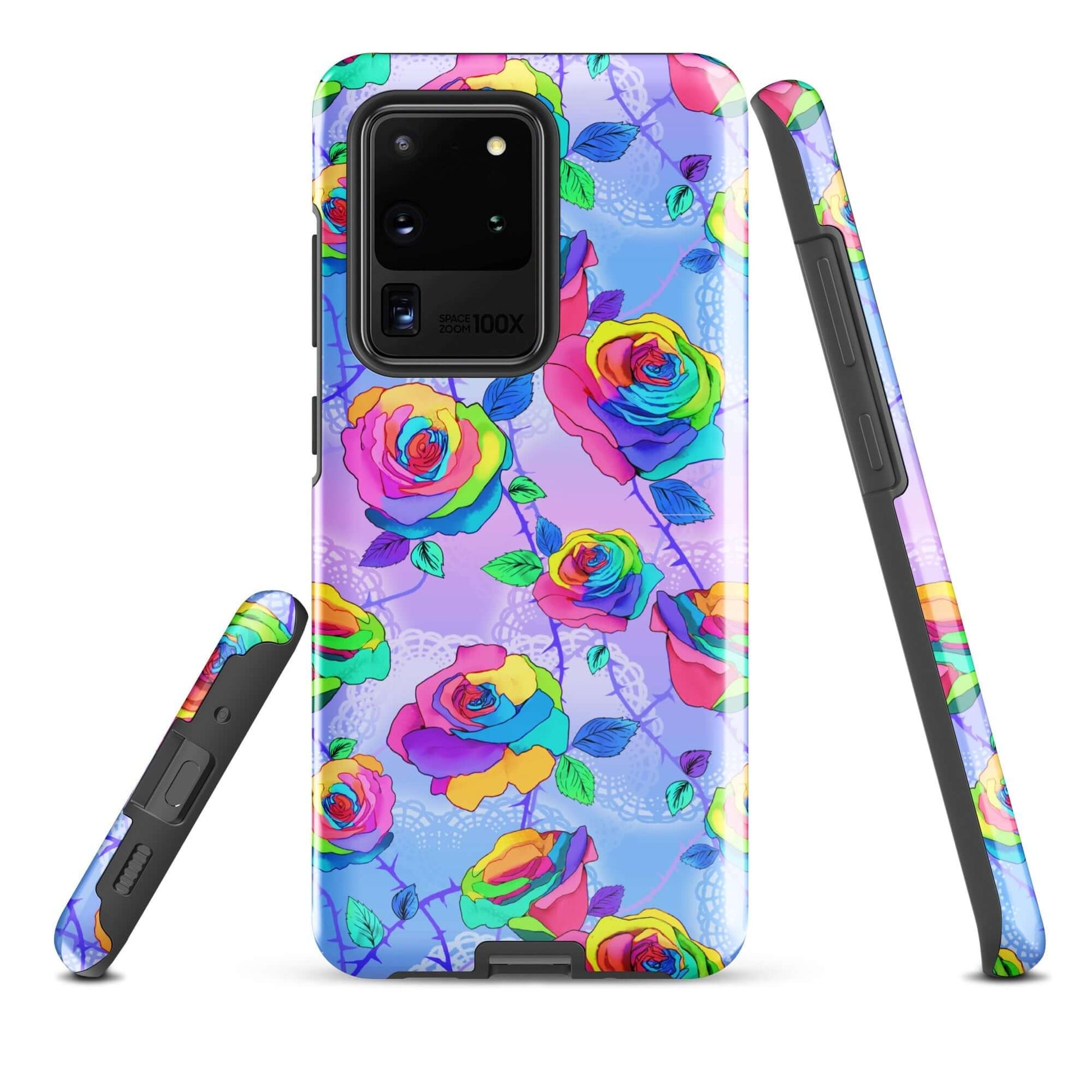 Protect your phone in style with the Enchanted Rose Samsung® Tough Case, featuring vibrant floral designs and durability.
