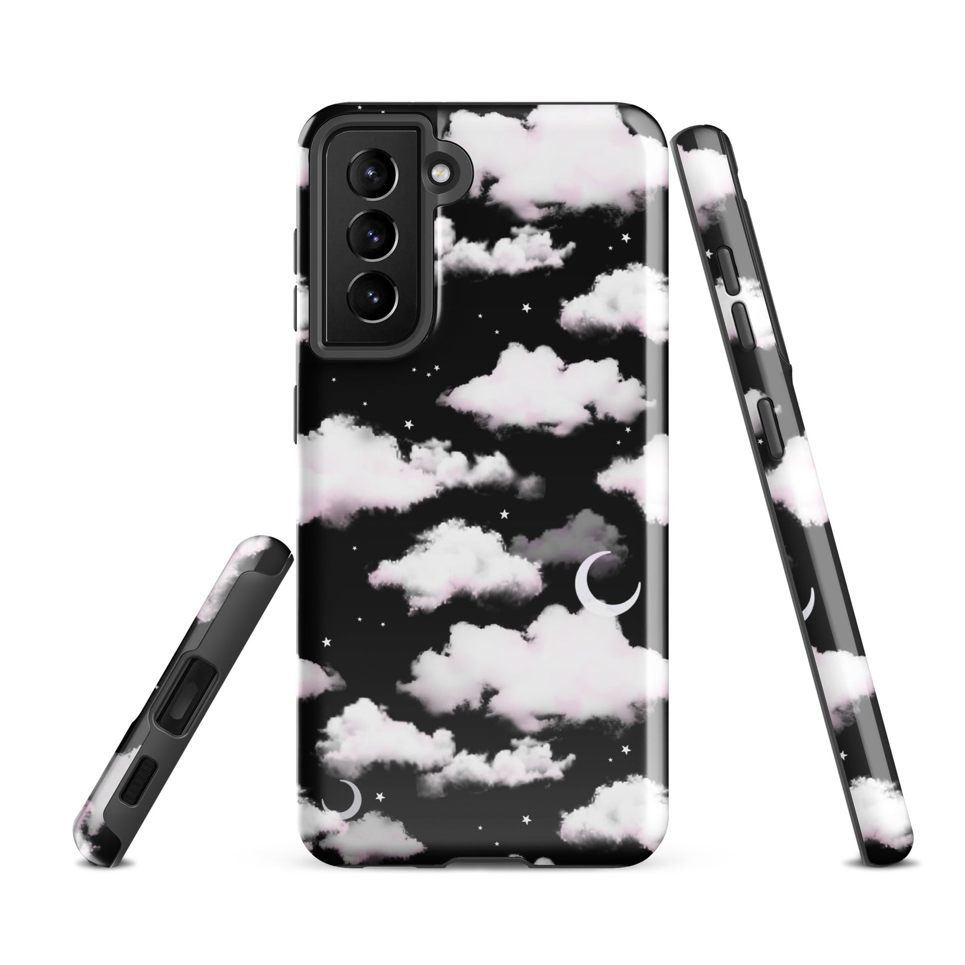 Cloudy Sky Samsung® Tough Case featuring a sleek design with clouds, offering impact protection for your device.