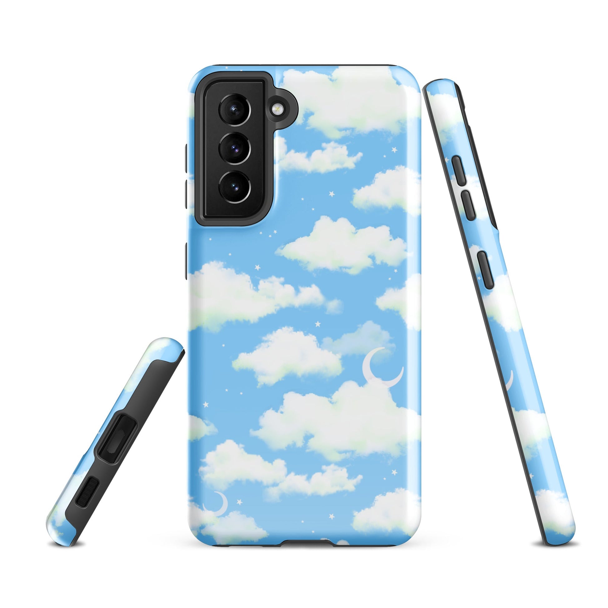 Stylish Cloudy Sky Samsung® Tough Case features impact-resistant design for ultimate phone protection and artful aesthetics.