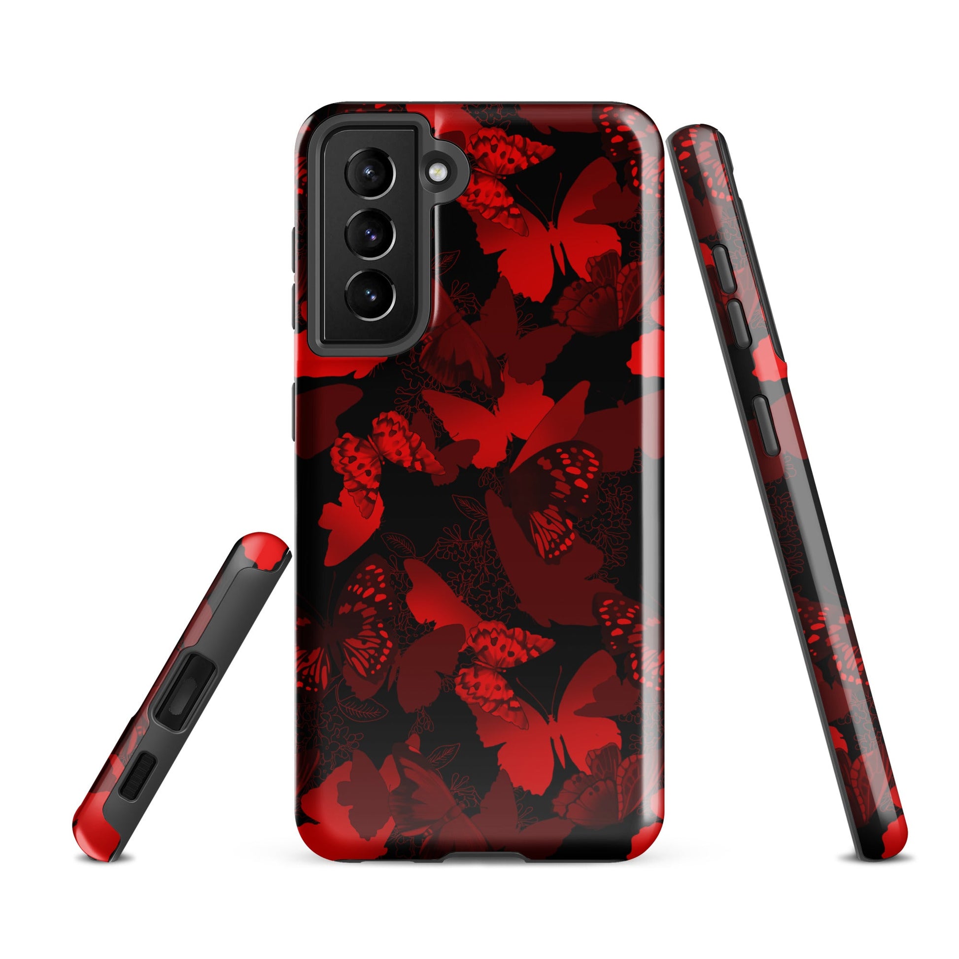 Colorful Butterfly Samsung® Tough Case showcases a sleek design for ultimate phone protection and style.