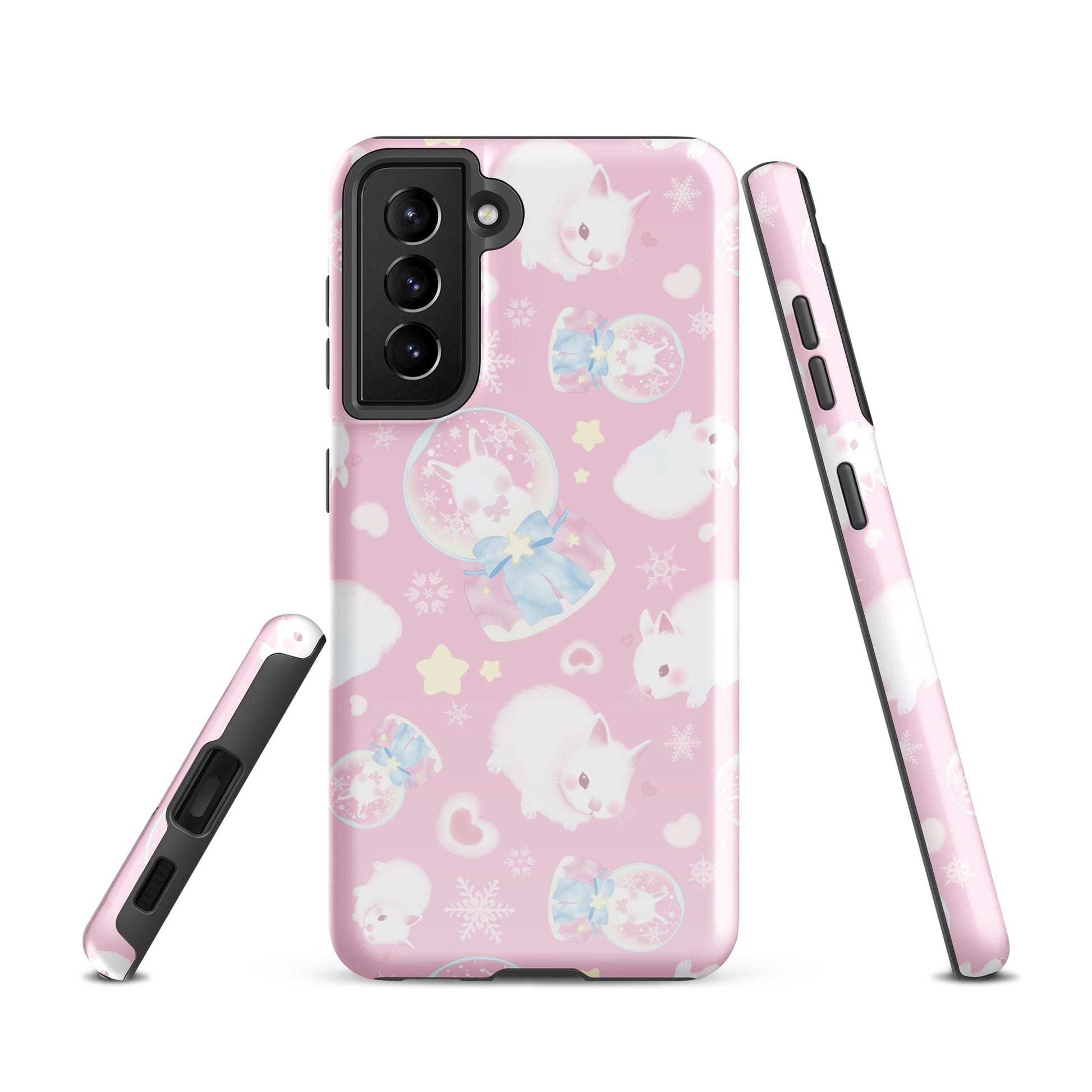 Snow Bunny Samsung® Tough Case features a charming design, offering durability and protection for your phone.