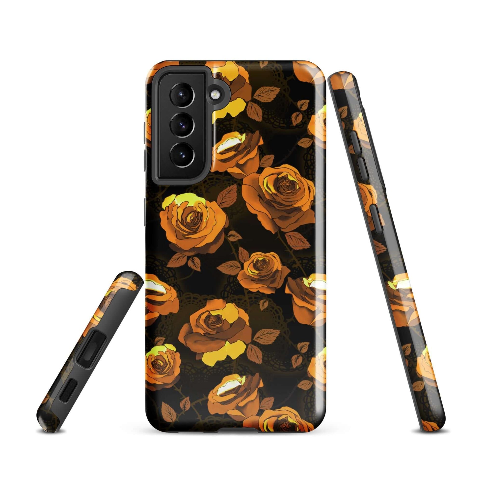 Protect your phone in style with the Enchanted Rose Samsung® Tough Case, designed for durability and artistic flair.