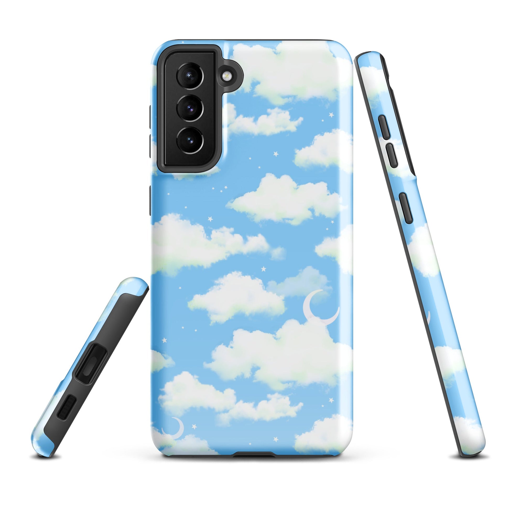 Cloudy Sky Samsung® Tough Case features a striking cloud design, offering durability and protection for your phone.