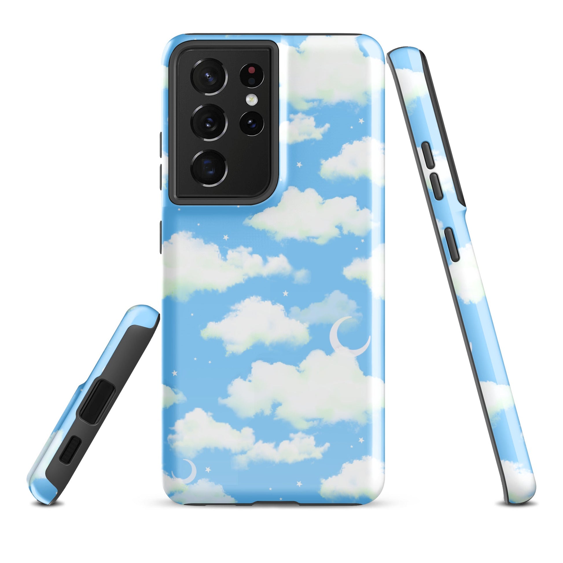Stylish Cloudy Sky Samsung® Tough Case designed for Galaxy S21 Ultra, offering protection with artistic flair.