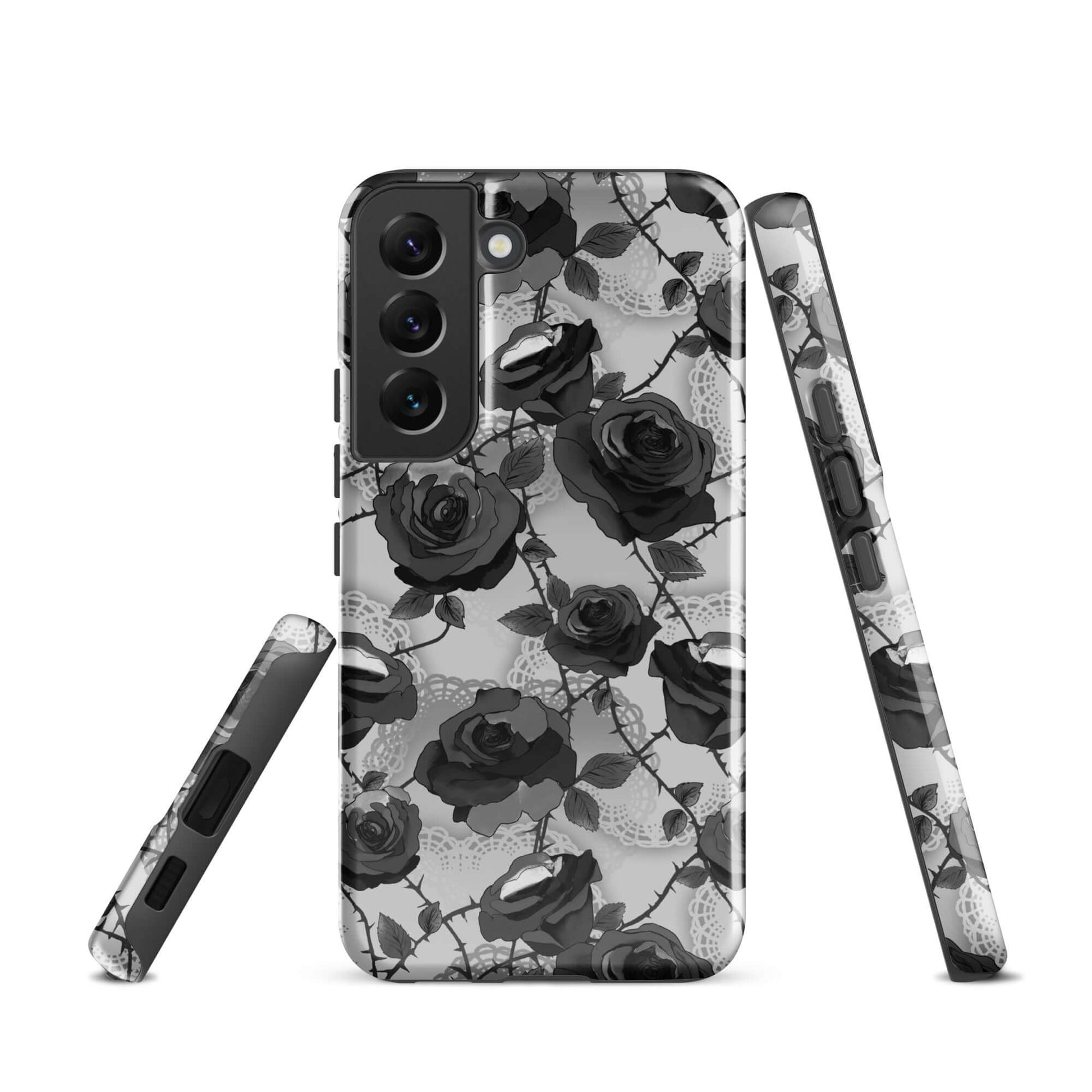 Stylish Enchanted Rose Samsung® Tough Case offers impact protection with a sleek design for your phone.