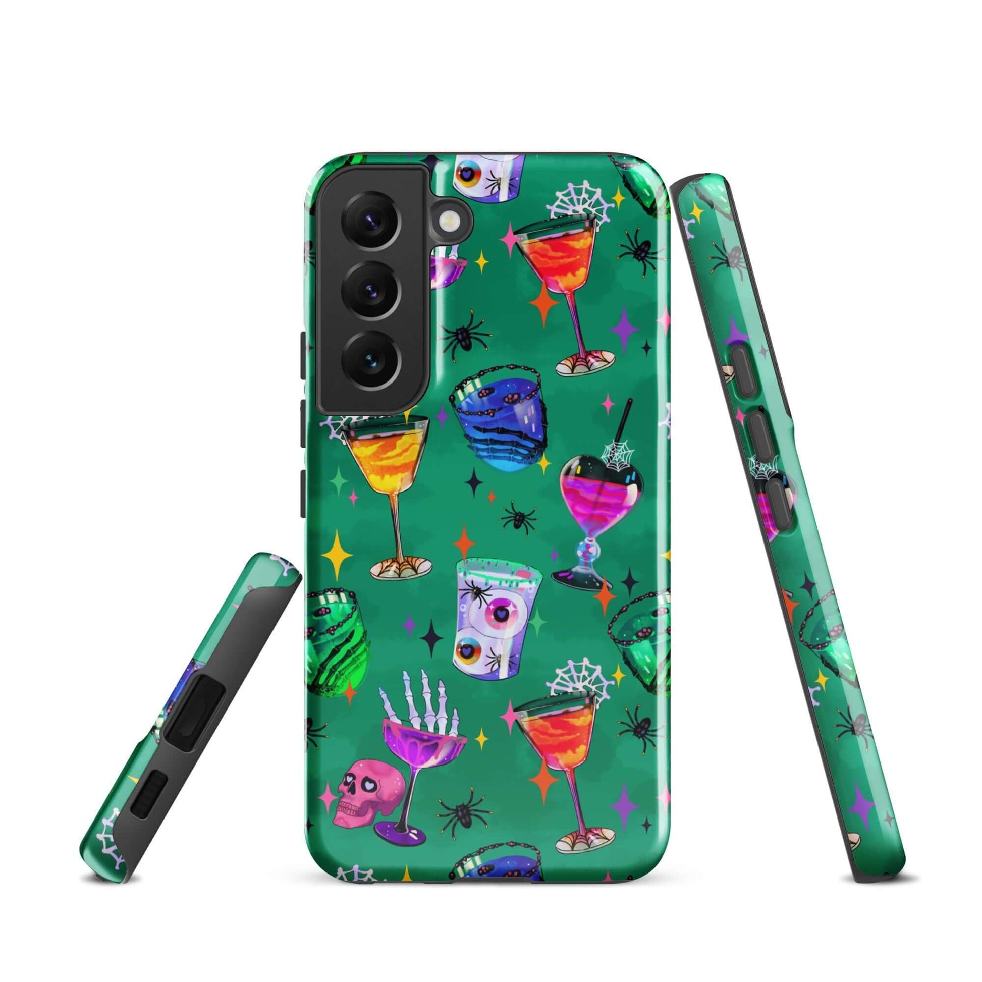 Colorful Monster Party Samsung® Tough Case features vibrant drink and skull designs for stylish phone protection.