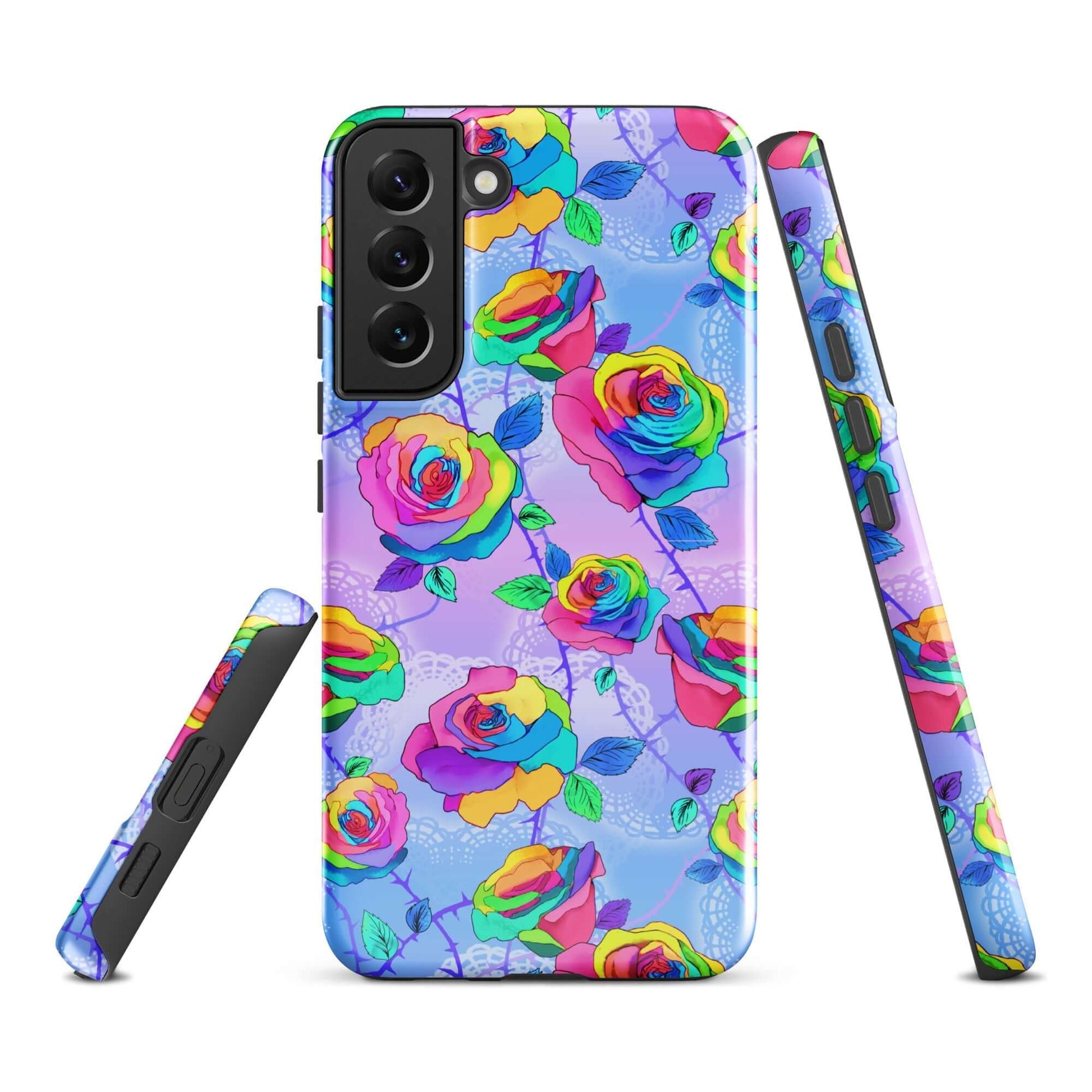 Protect your phone in style with the Enchanted Rose Samsung® Tough Case, featuring vibrant floral artwork and durability.