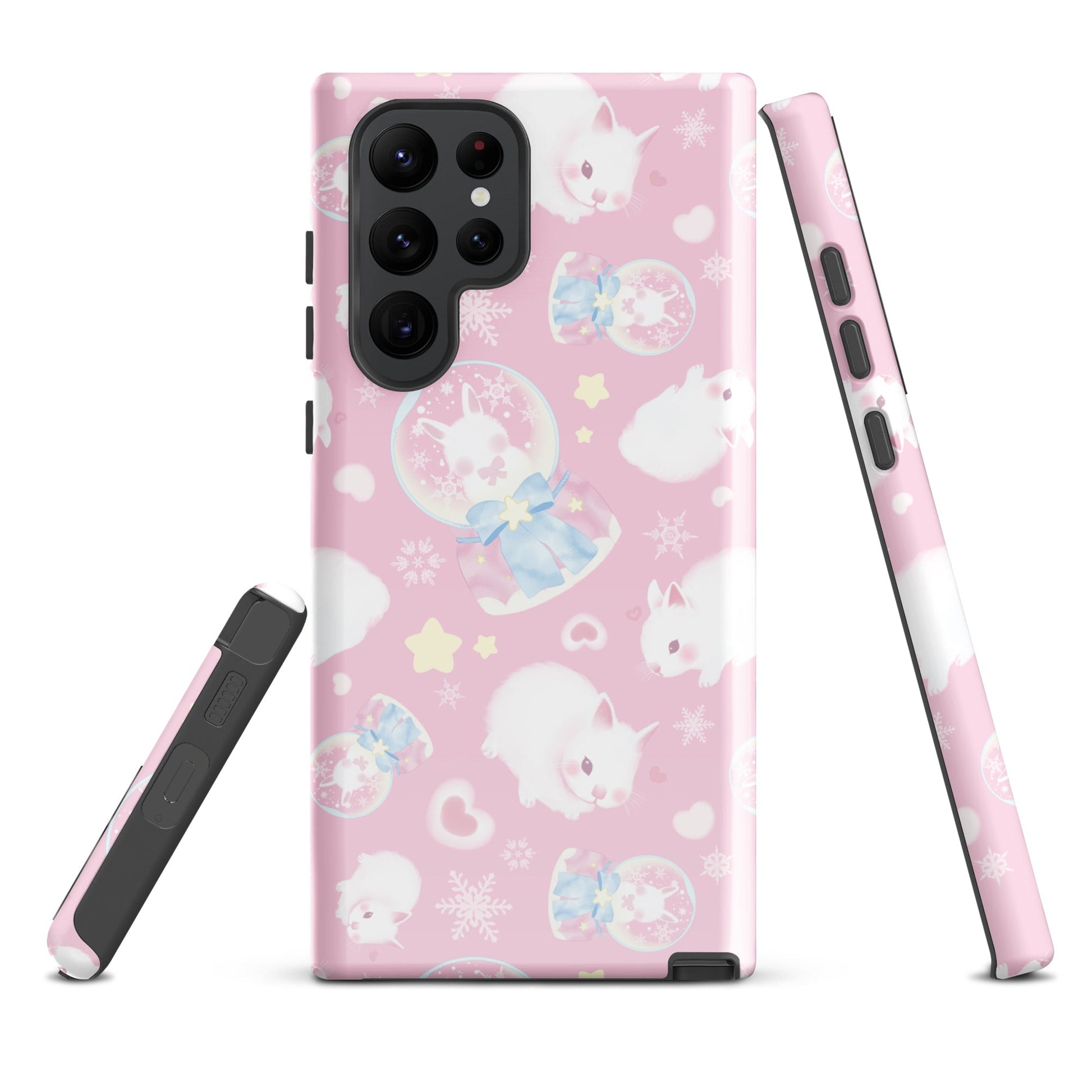 Snow Bunny Samsung® Tough Case features a cute design with bunnies and offers durable, shock-absorbing protection.