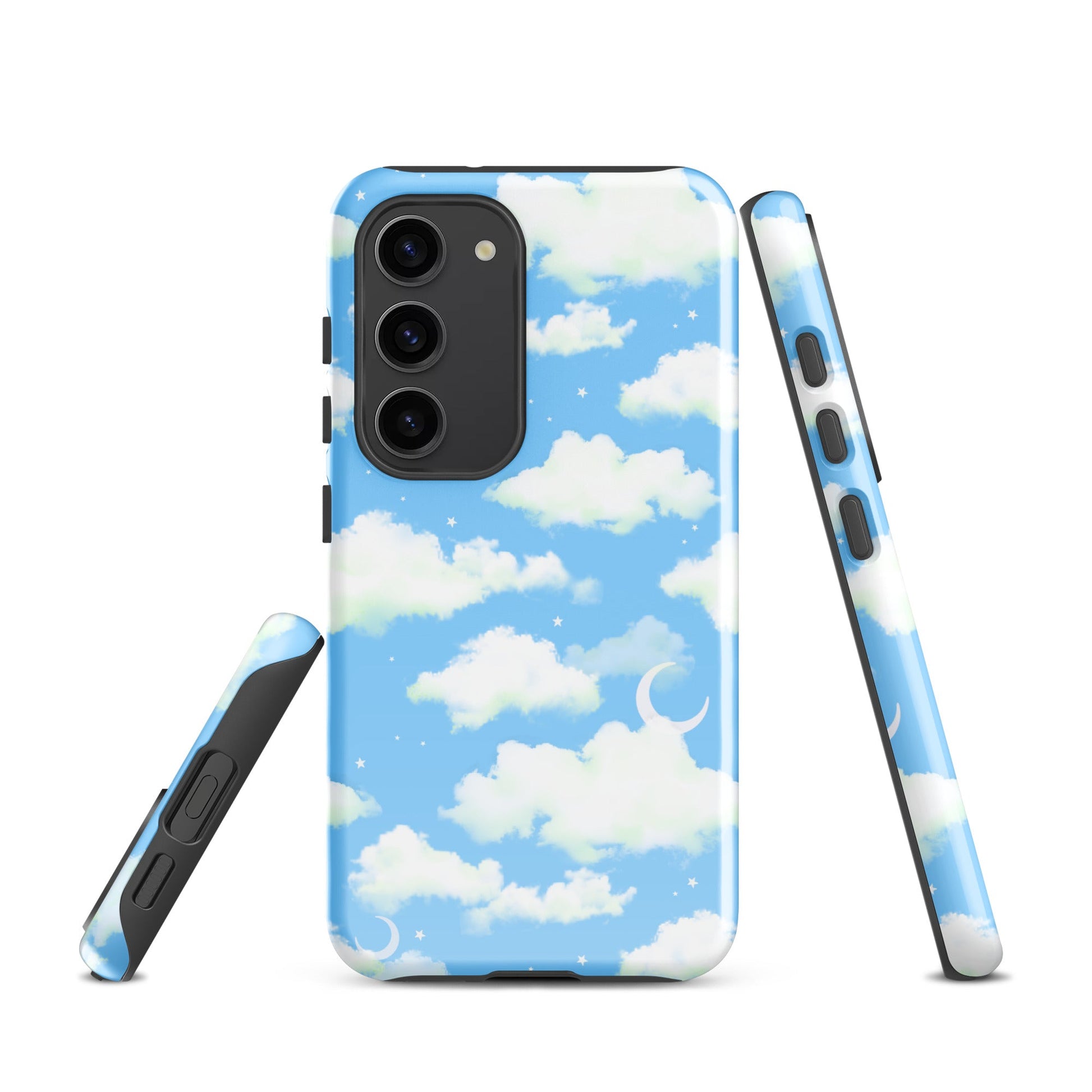 Cloudy Sky Samsung® Tough Case featuring a beautiful cloud design, offering durability and style for your phone.