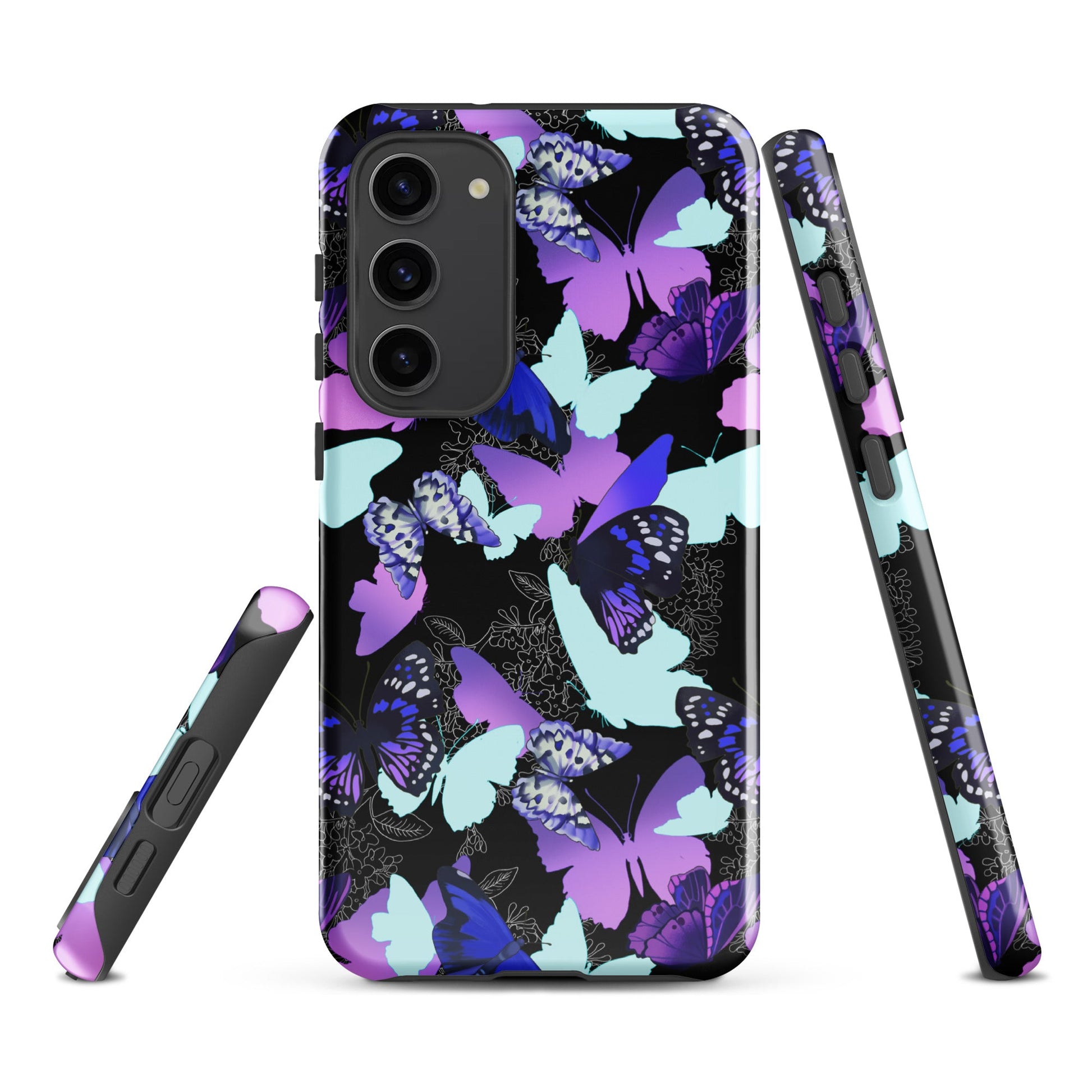 Stylish Butterfly Samsung® Tough Case, offering impact resistance and sleek protection for your Samsung device.