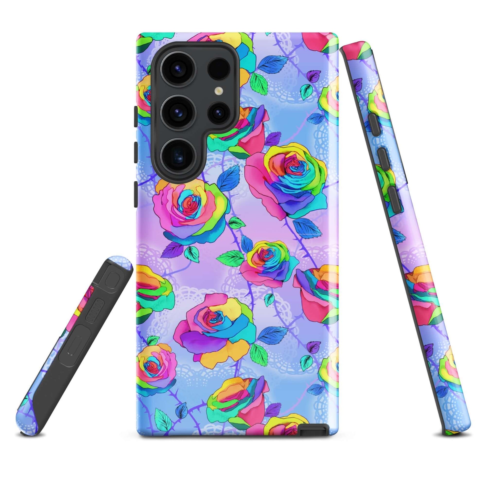 Stunning Enchanted Rose Samsung® Tough Case offers vibrant protection and style for your Galaxy S23 Ultra.