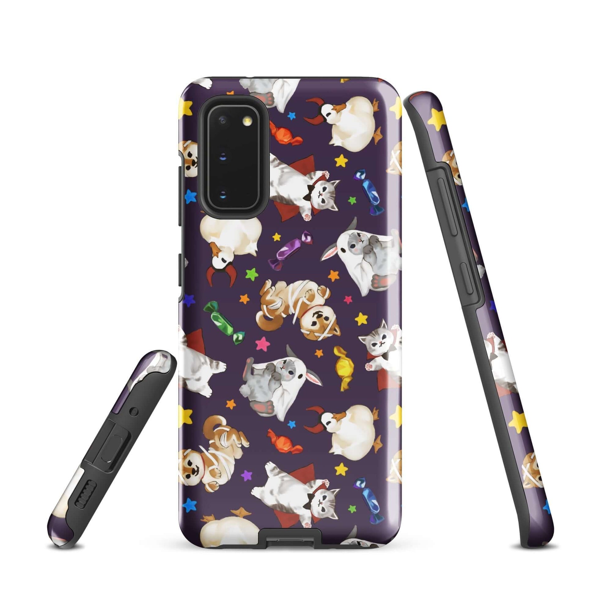 Trick or Treaters Samsung® Tough Case features adorable pets in costumes, ensuring style and protection for your phone.