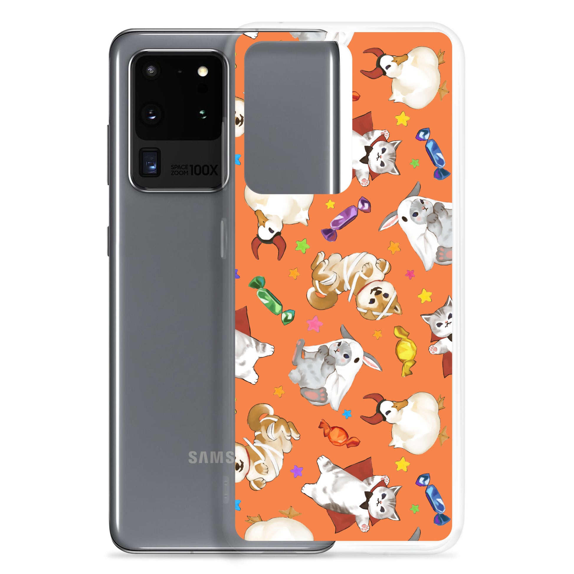 Protect your phone in style this Halloween with the Trick or Treaters Samsung® Clear Case featuring cute designs.
