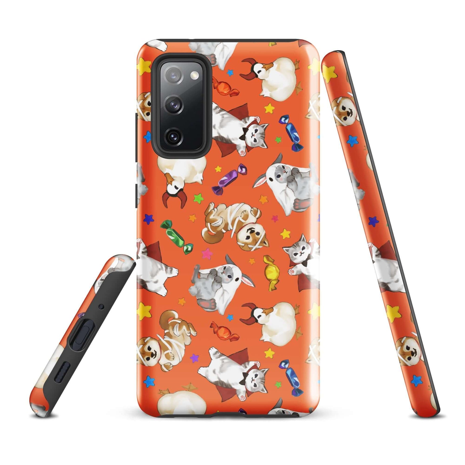 Trick or Treaters Samsung® Tough Case features playful pet designs, offering durability and style for your phone.