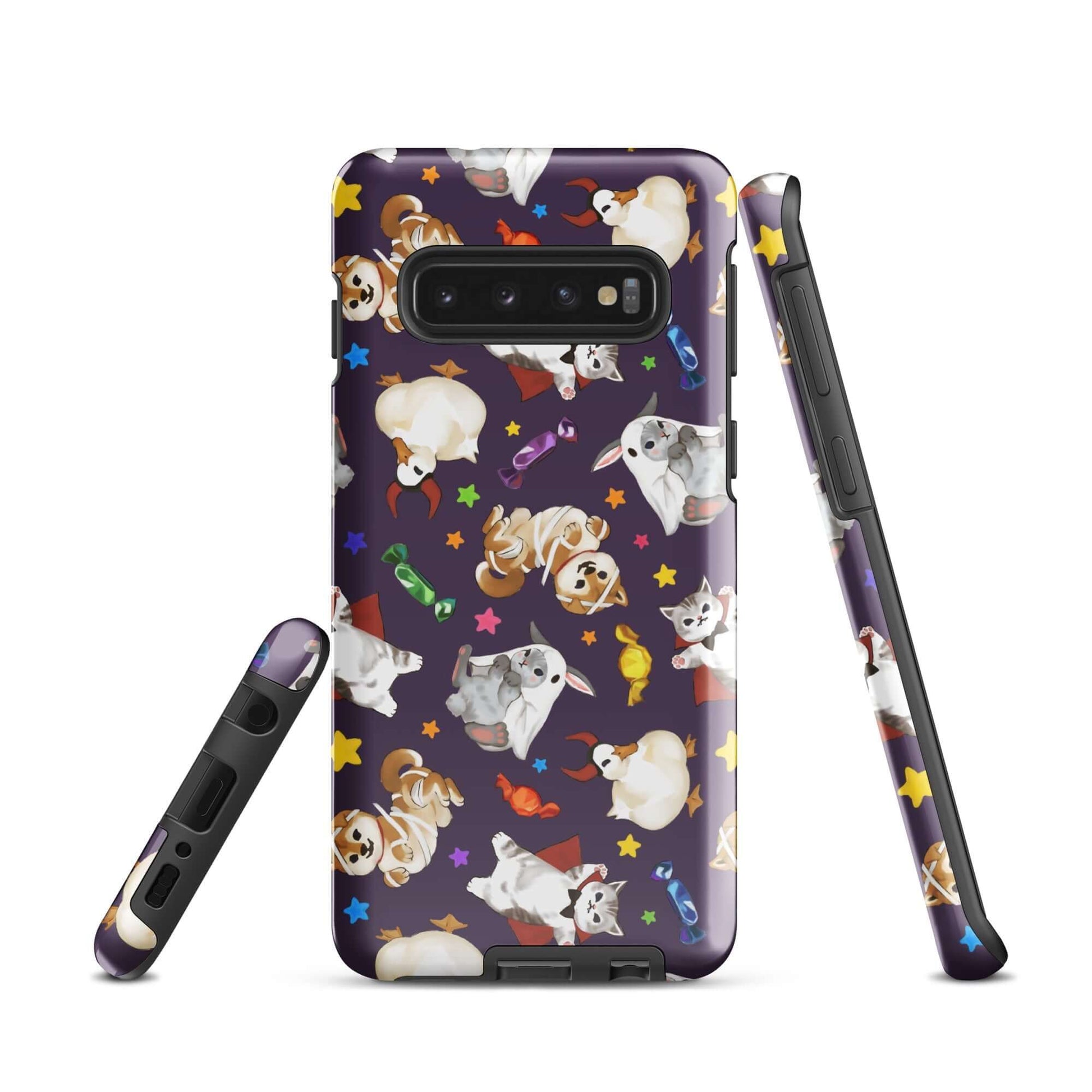 Trick or Treaters Samsung® Tough Case features playful pet designs for stylish, durable phone protection this Halloween.