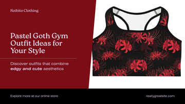 Pastel goth gym outfit ideas - spider lily and watercolor bat activewear from Koibito Clothing