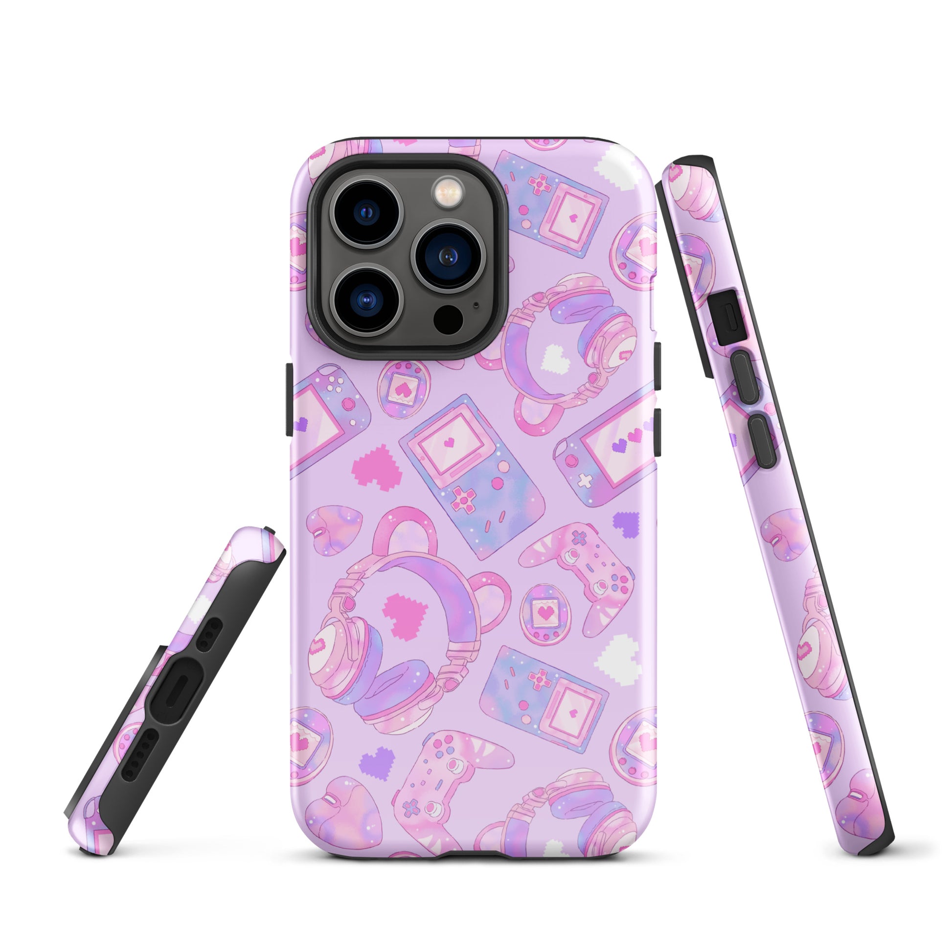 Stylish Gamer Girl iPhone® Tough Case with durable dual-layer protection for maximum impact absorption and fashion.