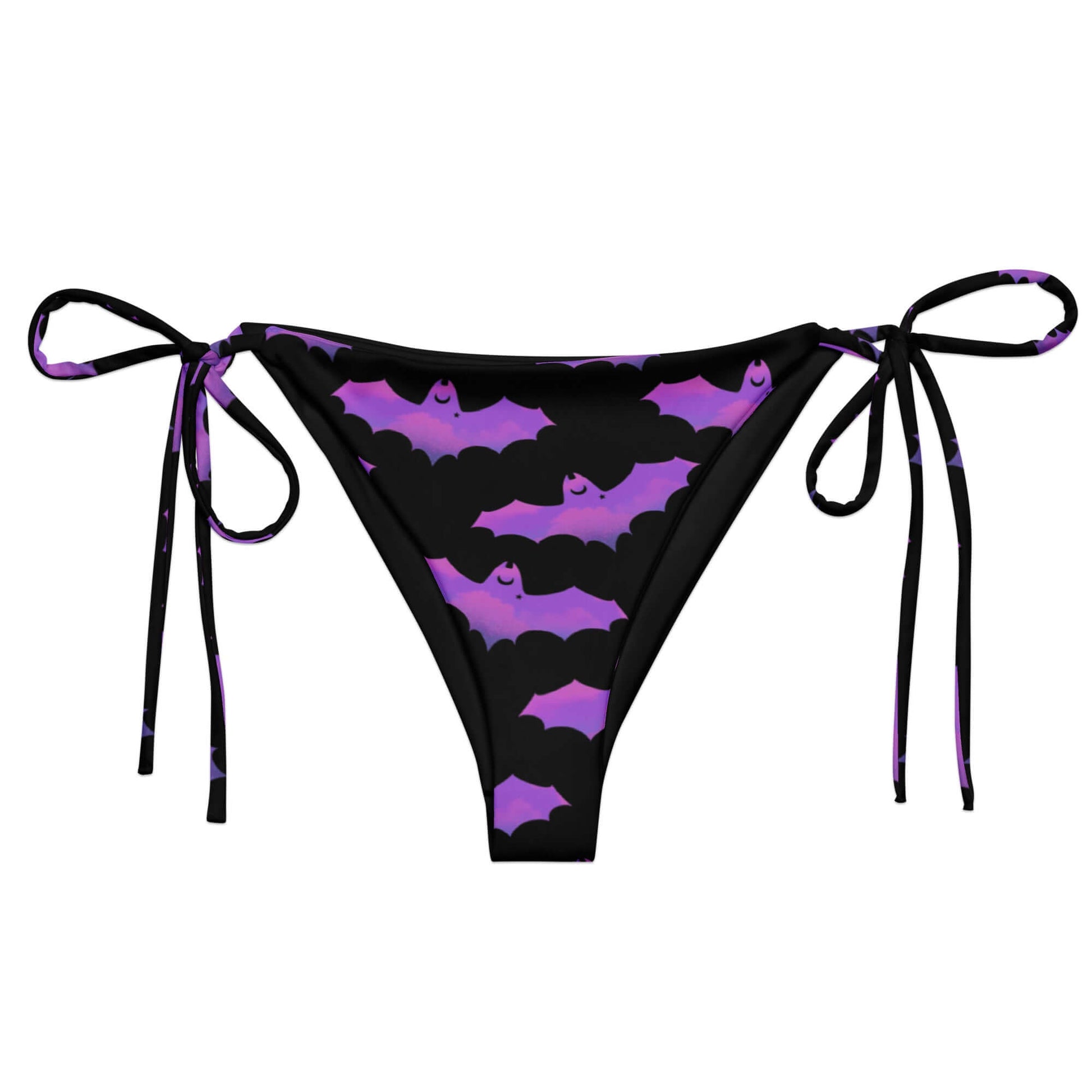 Relax by the pool in the Aensland String Bikini Bottom, featuring adjustable ties and soft recycled polyester.