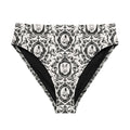Stylish Queen's Beloved Bunny High-waisted Bikini Bottom, perfect for lounging or adventurous beach days.