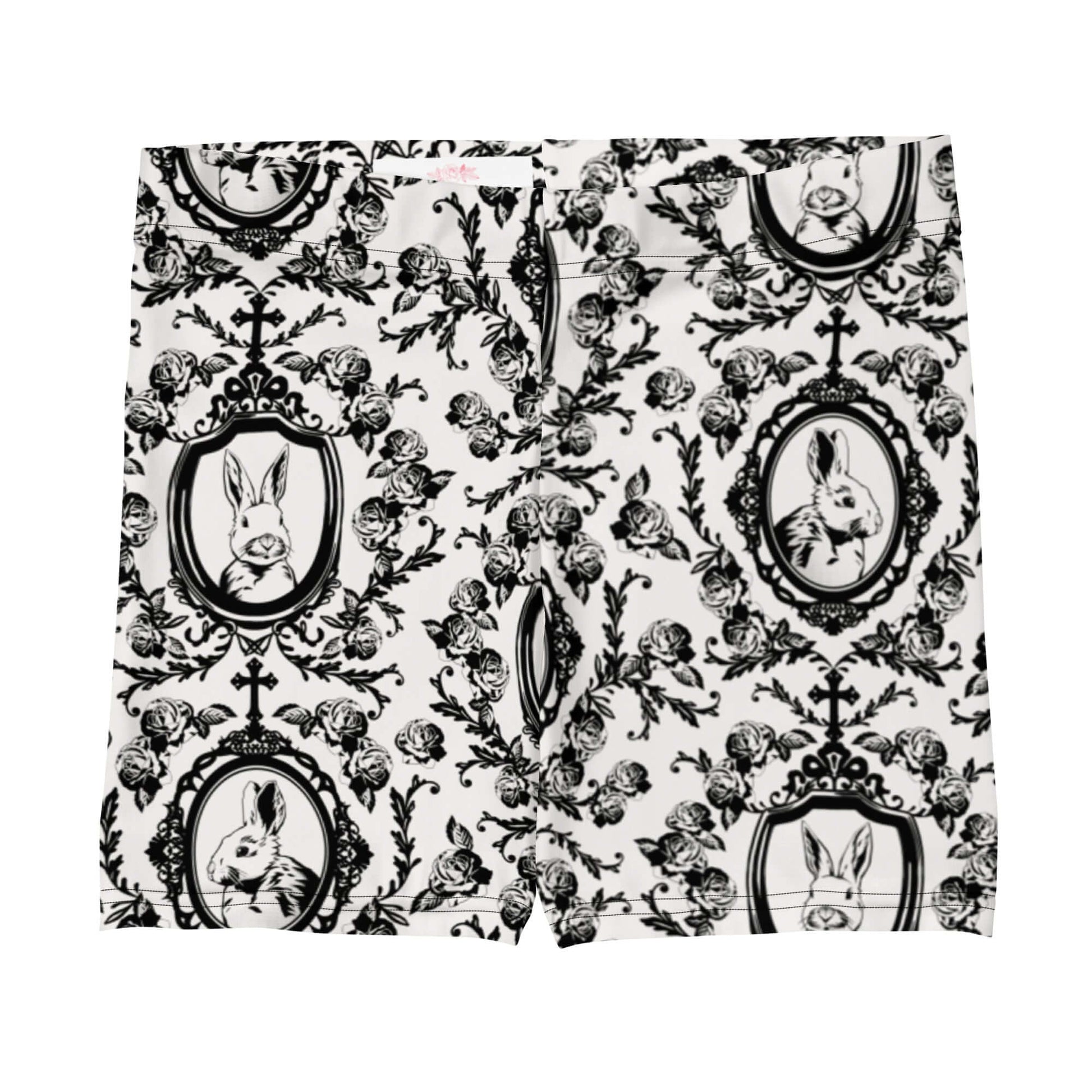 Queen's Beloved Bunny Shorts feature a stylish floral and bunny design, perfect for lounging or outings.