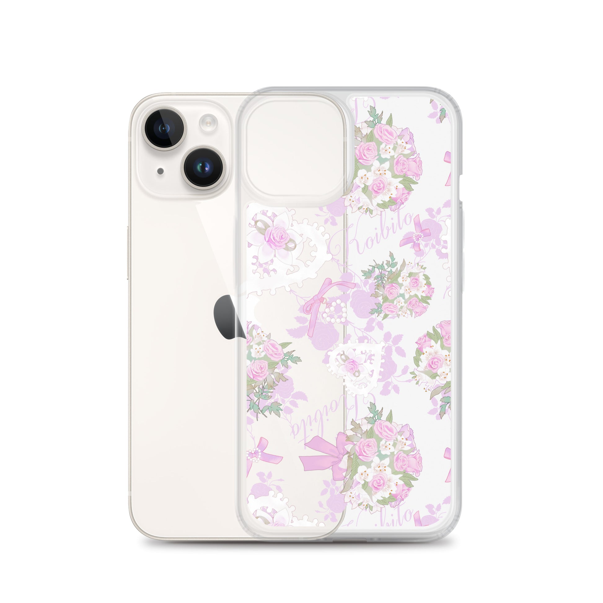 Sleek Anniversary iPhone® Clear Case, protecting against scratches and dirt, with a stylish floral design for added flair.