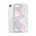 Stylish Anniversary iPhone® Clear Case featuring floral design, offering protection from scratches and dirt.