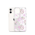 Stylish Anniversary iPhone® Clear Case featuring floral design, offering protection from scratches and dirt.