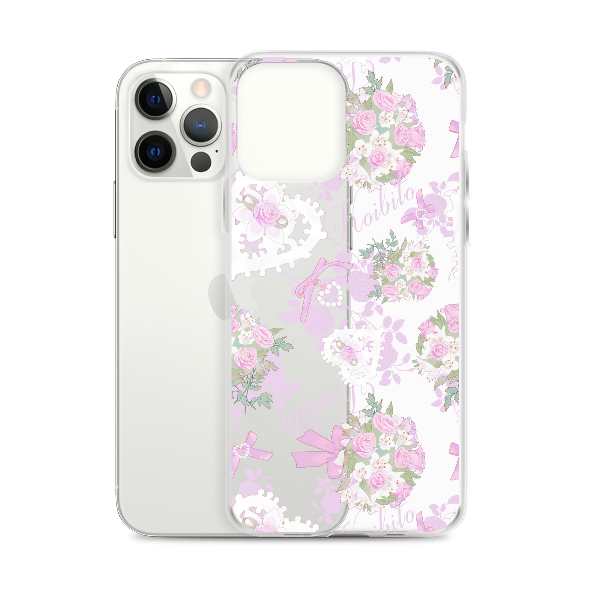 Sleek Anniversary iPhone® Clear Case featuring floral design for ultimate protection against scratches and dirt.
