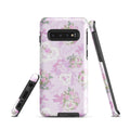 Stylish Anniversary Samsung® Tough Case features floral design and dual-layer protection for Samsung Galaxy S10.