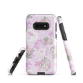 Stylish Anniversary Samsung® Tough Case featuring floral design, offering impact resistance and dual-layer protection.