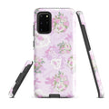 Stylish and durable Anniversary Samsung® Tough Case with floral design, perfect for protecting your Galaxy S20 Plus.