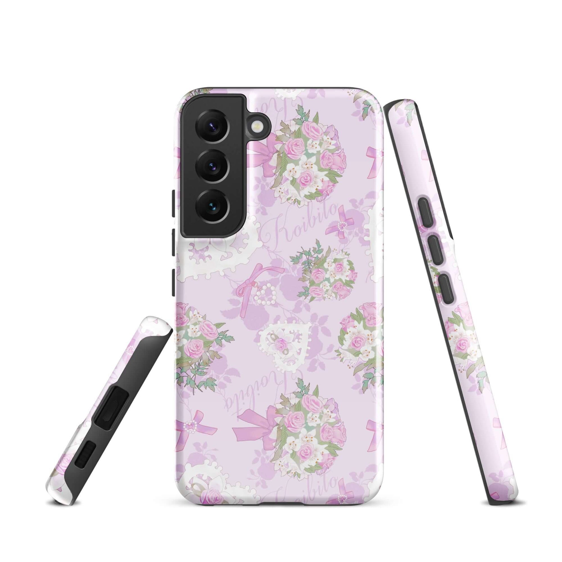 Stylish Anniversary Samsung® Tough Case with floral design, offering protection and elegance for your smartphone.