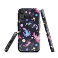 Colorful Axolotl iPhone® Tough Case features a dual-layer design for stylish phone protection and impact resistance.