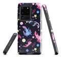 Colorful Axolotl Samsung® Tough Case featuring a sleek design, providing durability and protection for your phone.