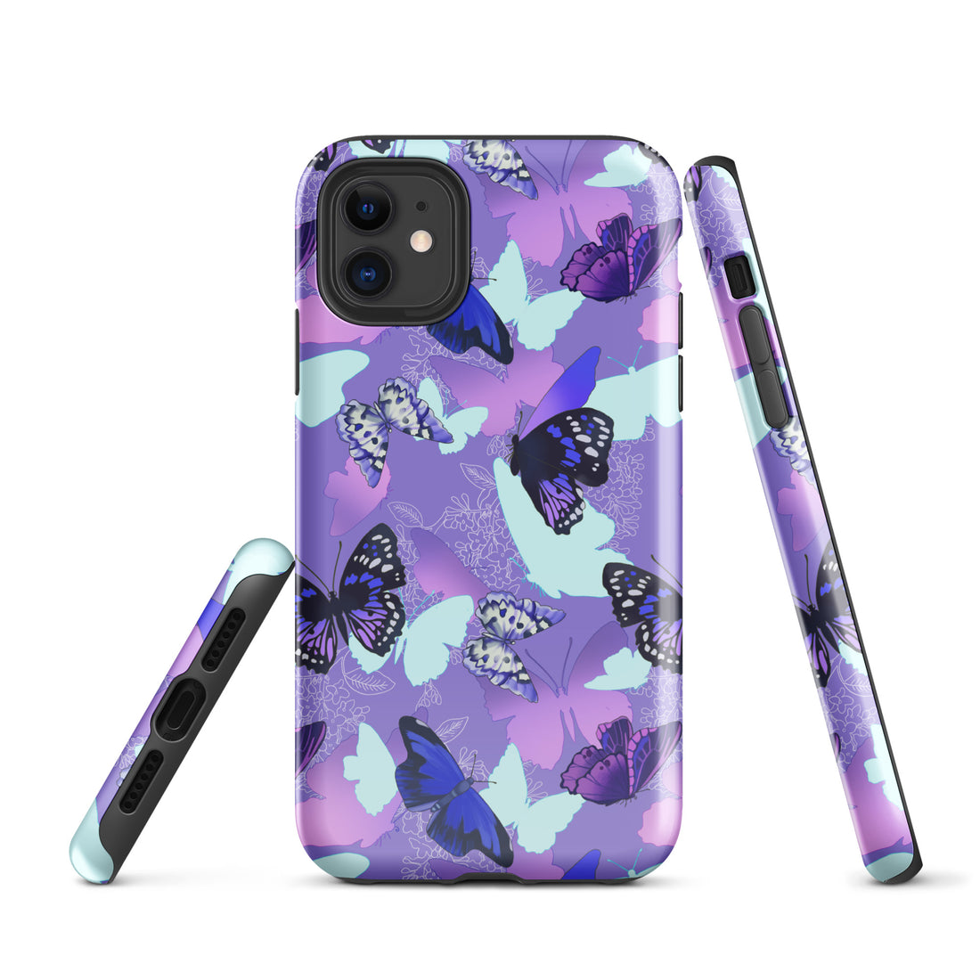 Stylish Butterfly iPhone® Tough Case features durable dual-layer protection in a vibrant butterfly design.
