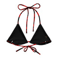 Butterfly Padded String Bikini Top features eco-friendly design, soft recycled fabric, and stylish adjustable straps.