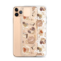 Stylish Café iPhone® Clear Case featuring delightful coffee-themed designs, perfect for any outfit and great protection.