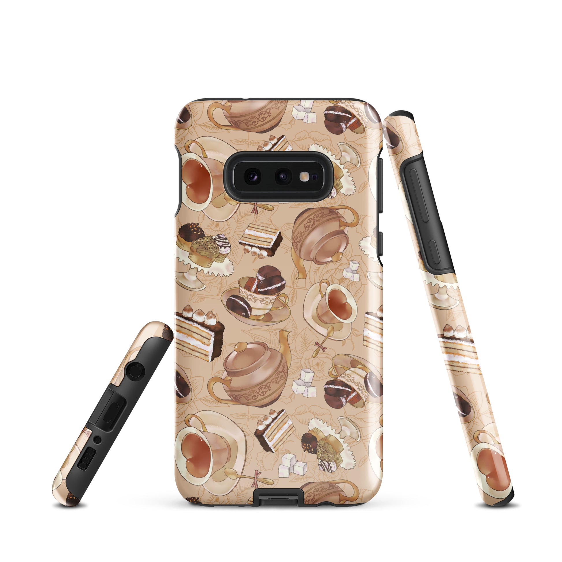 Stylish Café Samsung® Tough Case features a delightful coffee-themed design, perfect for protection and aesthetics.