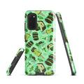 Choco Mint Samsung® Tough Case featuring a vibrant mint and chocolate design, combining style and durability for protection.