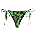 Choco Mint String Bikini Bottom featuring a fun minty print, perfect for sunbathing by the pool this summer.