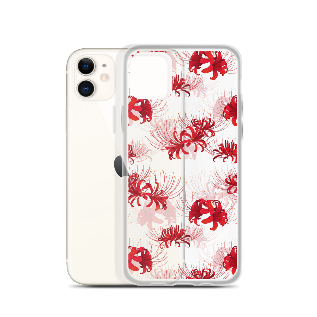 Protect your iPhone® with the stylish Higanbana iPhone® Clear Case, featuring a floral design and flexible sides.