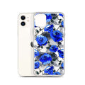 Stylish and protective, the Enchanted Rose iPhone® Clear Case (Transparent) showcases vibrant blue roses beautifully.