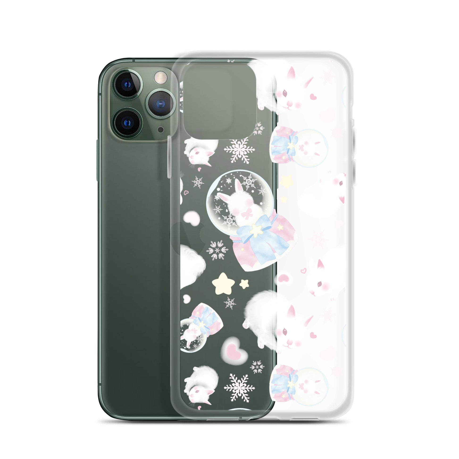 Sleek Snow Bunny iPhone® Clear Case offers protection with a flexible design and cute bunny graphics for style.