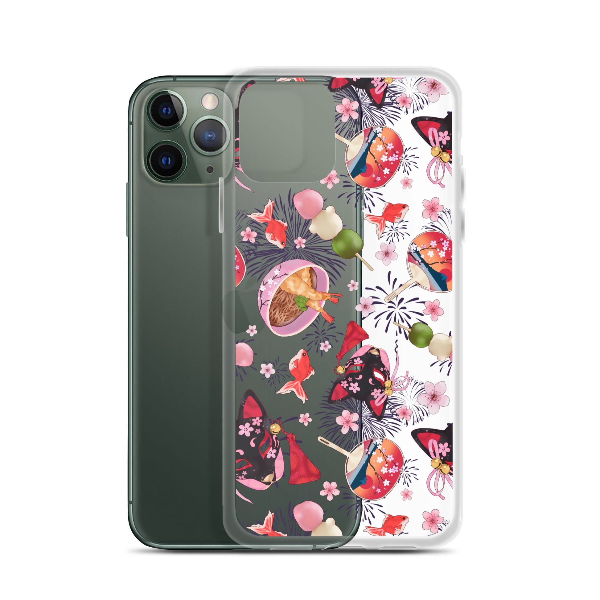 Matsuri iPhone® Clear Case showcases vibrant designs while providing essential protection against scratches and dirt.