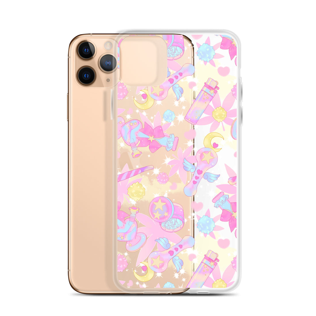 Sleek Indica Magica iPhone® Clear Case features a solid back and flexible sides for ultimate phone protection.