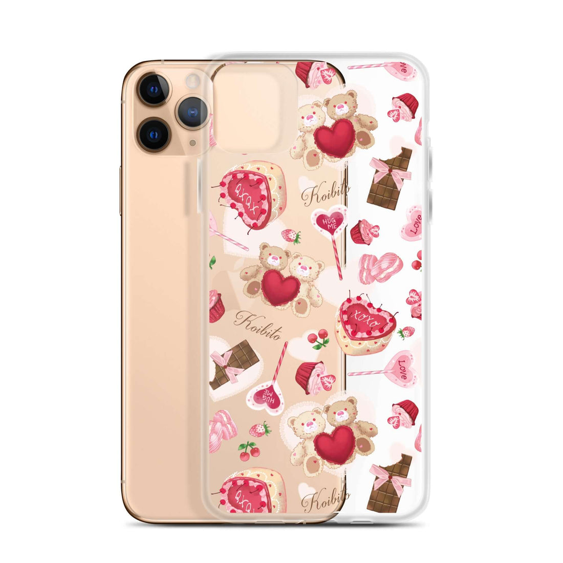 Stylish Sugar Sweetheart iPhone® Clear Case featuring a cute design, perfect for protection against scratches and dust.