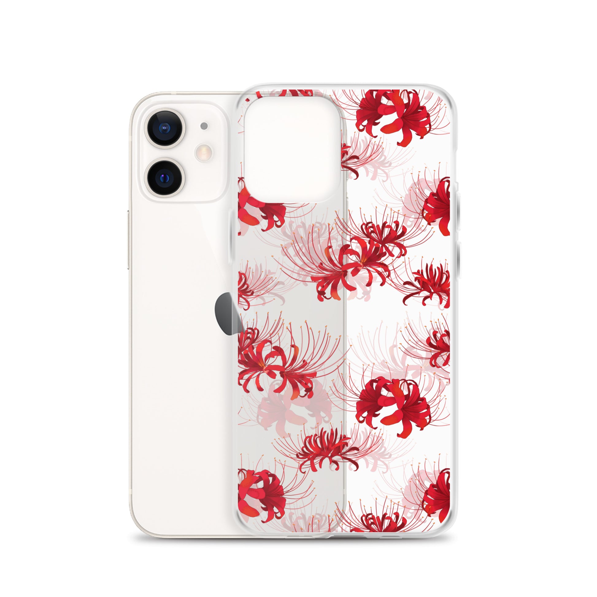 Protect your iPhone® stylishly with the Higanbana iPhone® Clear Case, featuring floral designs and easy access ports.