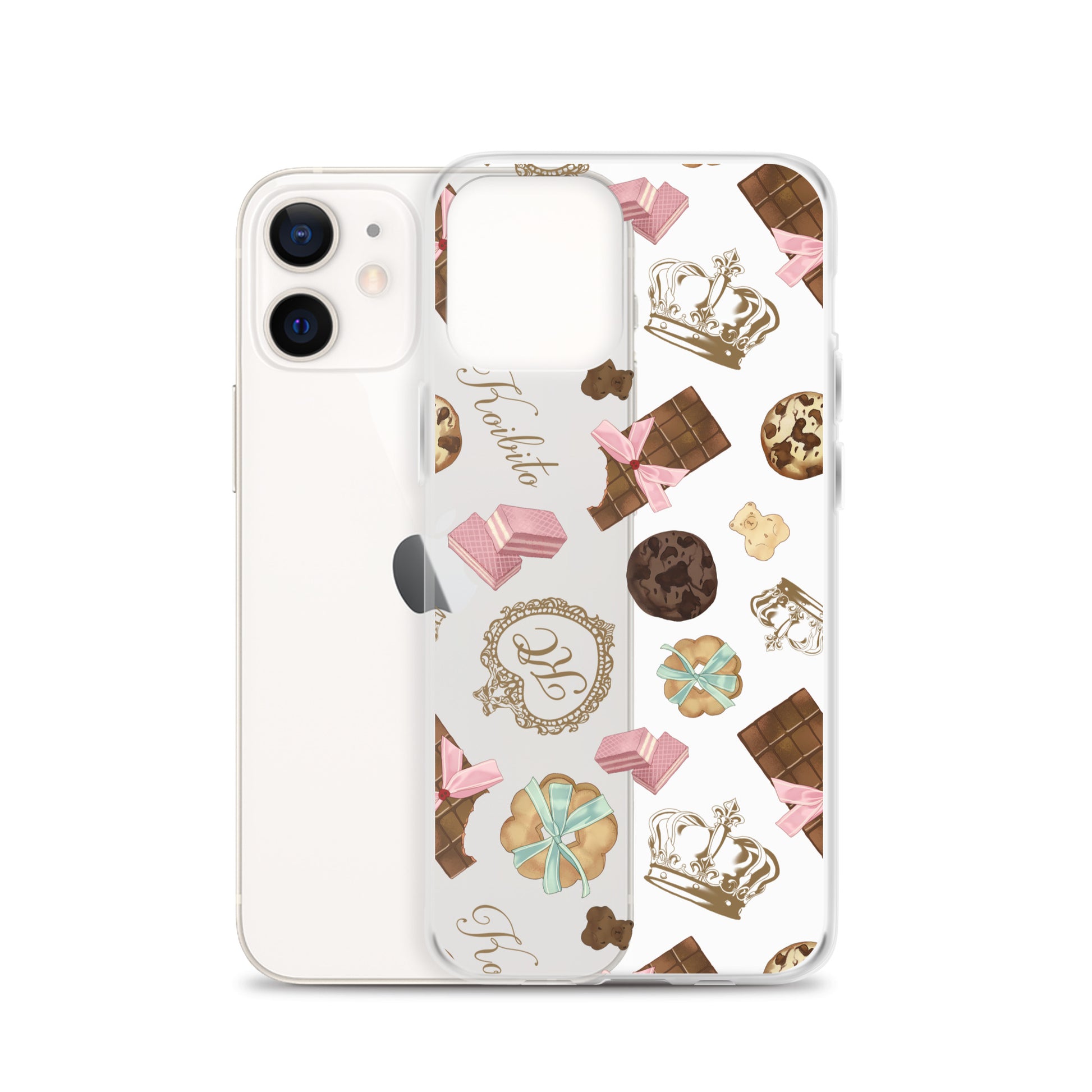 Stylish Royal Cookie iPhone® Clear Case featuring a colorful cookie design, perfect for protection and style.