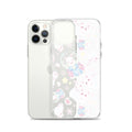 Sleek Snow Kitten iPhone® Clear Case protects against scratches and dirt, featuring a solid back and flexible sides.