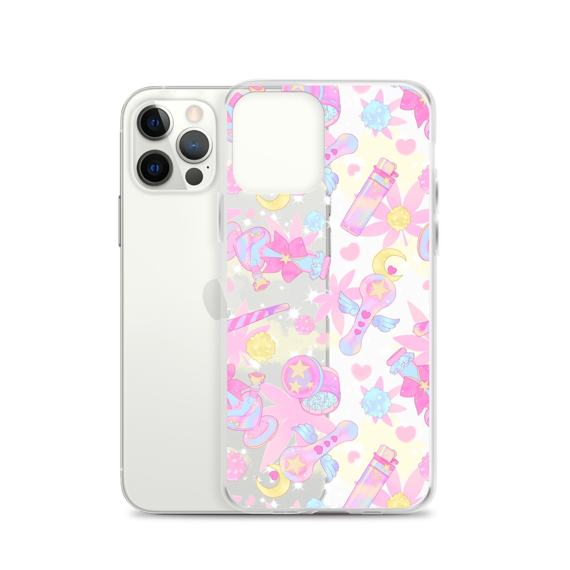 Sleek Indica Magica iPhone® Clear Case showcases a colorful design, offering protection from scratches and dirt.